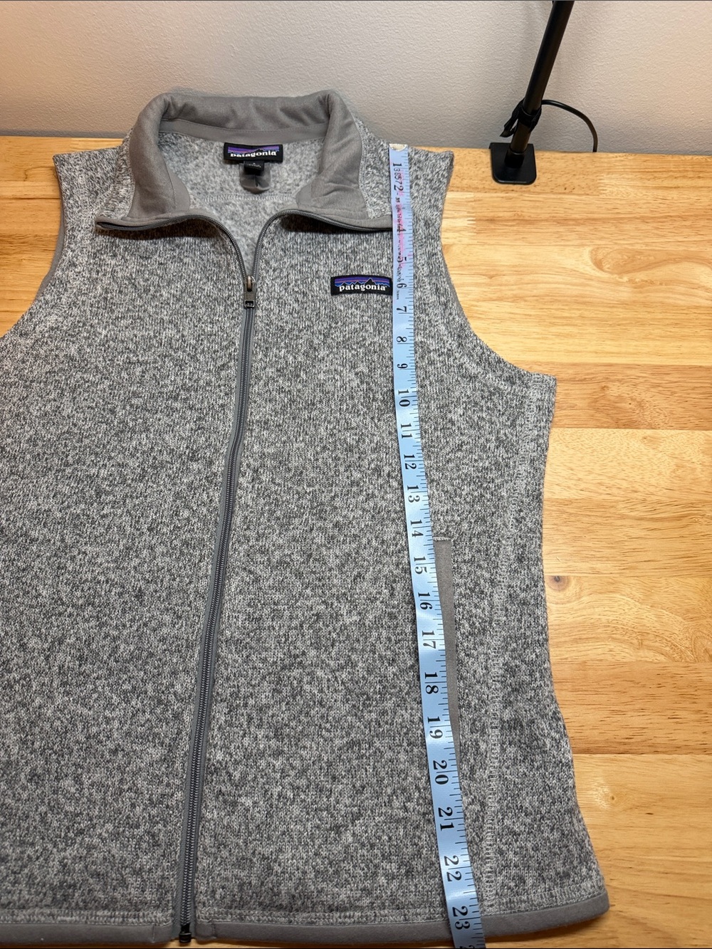 Patagonia Gray Heather Full-Zip Fleece Vest - Picture 10 of 10